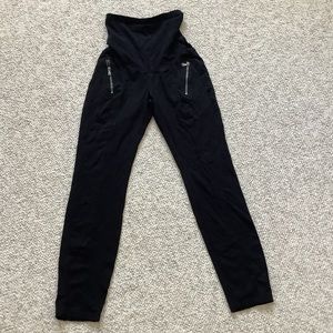 EUC Denim Society Maternity Black Pants Leggings S Full Panel